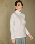 【ドゥクラッセ/DoCLASSE】の超長綿・衿付きハイネックカットソー 人気、トレンドファッション・服の通販 founy(ファニー) ファッション Fashion レディースファッション Fashion for Women トップス・カットソー Cut & Sew Tops シャツ・ブラウス・オフィスカジュアル Elegant Blouses & Button-Ups ロングTシャツ・Tシャツ Longline T-Shirts & Tees カットソー・ベーシックTシャツ Cut-and-Sewn Tops / Stretch Tees & Basics カットソー Cut and Sewn Top チェック Check, Plaid, Tartan フロント Front, Front Design thumbnail ライトグレー|ID: prp329100004665742 ipo3291000000033747894