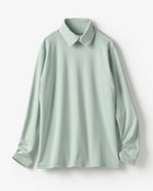 【ドゥクラッセ/DoCLASSE】の超長綿・衿付きハイネックカットソー グリーングレー|ID: prp329100004665742 ipo3291000000035268821