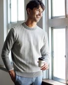 【ドゥクラッセ/DoCLASSE / MEN】のDoサーモテックスシルク混レイヤード柄クルー グレー千鳥|ID: prp329100004665750 ipo3291000000033747920