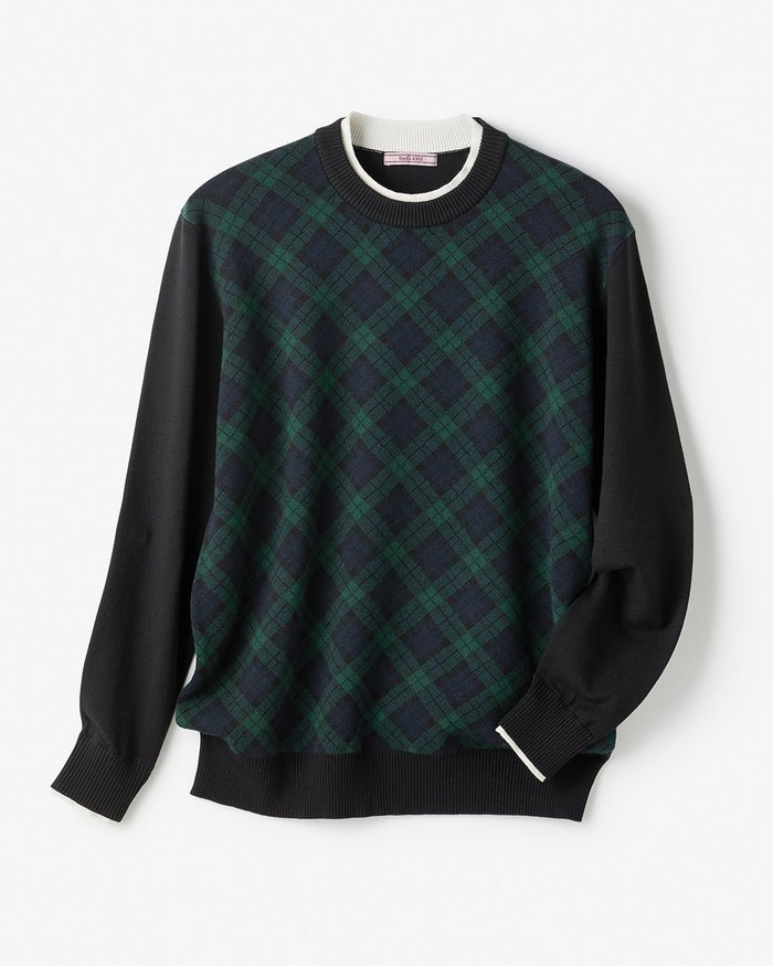 【ドゥクラッセ/DoCLASSE / MEN】のDoサーモテックスシルク混レイヤード柄クルー インテリア・キッズ・メンズ・レディースファッション・服の通販 founy(ファニー) https://founy.com/ ファッション Fashion メンズファッション Fashion for Men なめらか Smooth, Silky Texture シルク Silk, 100% Silk セーター Sweater, Knitwear メンズ Men's, Menswear 冬 Winter / This Winter |ID: prp329100004665750 ipo3291000000034310085