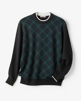 【ドゥクラッセ/DoCLASSE / MEN】のDoサーモテックスシルク混レイヤード柄クルー 人気、トレンドファッション・服の通販 founy(ファニー) ファッション Fashion メンズファッション Fashion for Men なめらか Smooth, Silky Texture シルク Silk, 100% Silk セーター Sweater, Knitwear メンズ Men's, Menswear 冬 Winter / This Winter |ID:prp329100004665750