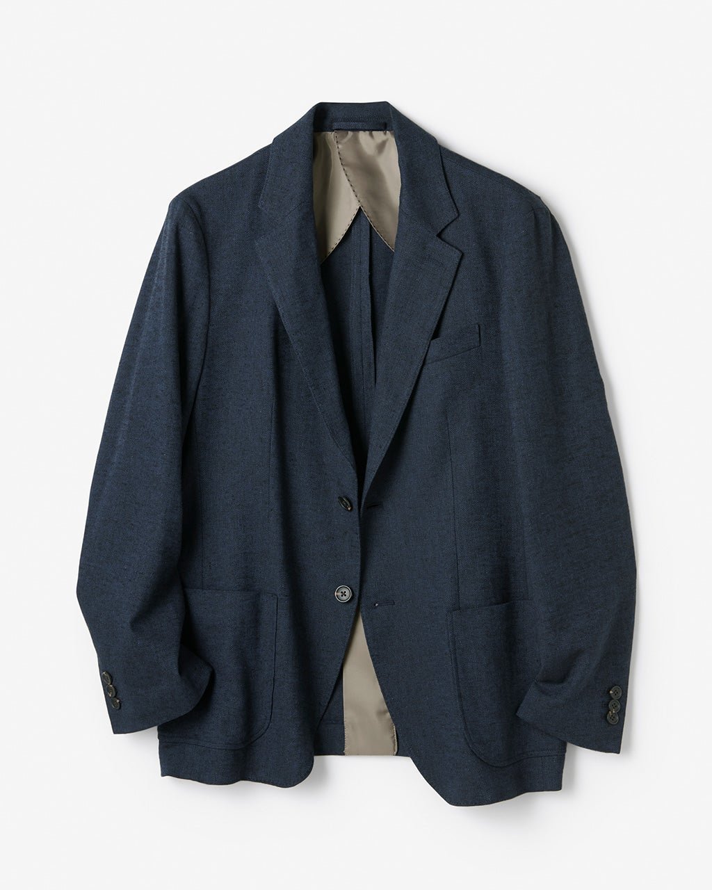 【ドゥクラッセ/DoCLASSE / MEN】の綿麻ストレッチ・ヘリンボーンジャケット インテリア・キッズ・メンズ・レディースファッション・服の通販 founy(ファニー) 　ファッション　Fashion　メンズファッション　Fashion for Men　ジャケット　Jacket, Outerwear　ストライプ　Stripe, Striped Pattern　パイピング　Piping, Trim Design　ベスト　Vest, Waistcoat　メンズ　Men's, Menswear　軽量　Lightweight, Ultra Light　ミッドナイトブルー|ID: prp329100004665753 ipo3291000000033747933