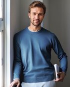【ドゥクラッセ/DoCLASSE / MEN】のDoサーモテックスシルク混レイヤードクルー インディゴ|ID: prp329100004665764 ipo3291000000033747970