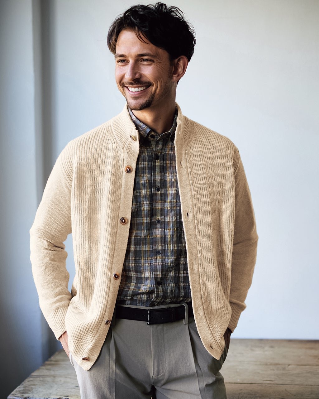 【ドゥクラッセ/DoCLASSE / MEN】のイタリア糸ソフトウール混ジャケットカーディガン 人気、トレンドファッション・服の通販 founy(ファニー) 　ファッション　Fashion　メンズファッション　Fashion for Men　新作・新入荷　New Arrivals / New In　イタリア　Italy　カーディガン　Cardigan, Knitwear　ジャケット　Jacket, Outerwear　スタンド　Stand Collar, Upright Stand　ミドル　Middle Length, Mid Height　メンズ　Men's, Menswear　冬　Winter / This Winter　秋　Autumn　 other-1|ID: prp329100004665780 ipo3291000000033748035