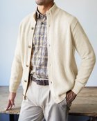 【ドゥクラッセ/DoCLASSE / MEN】のイタリア糸ソフトウール混ジャケットカーディガン オフホワイト|ID: prp329100004665780 ipo3291000000033748039