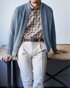 【ドゥクラッセ/DoCLASSE / MEN】のイタリア糸ソフトウール混ジャケットカーディガン ライトインディゴ|ID: prp329100004665780 ipo3291000000033748044