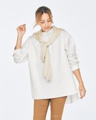 【ドゥクラッセ/DoCLASSE】のオフハイネック・2WAYシャツチュニック 人気、トレンドファッション・服の通販 founy(ファニー) ファッション Fashion レディースファッション Fashion for Women トップス・カットソー Cut & Sew Tops シャツ・ブラウス・オフィスカジュアル Elegant Blouses & Button-Ups カフス Cuff Design チュニック Tunic, Long Top フェミニン Feminine, Girly ミックス Mix, Mixed Style ロング Long, Long-Length thumbnail ホワイト|ID: prp329100004680876 ipo3291000000033809179