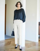 【ドゥクラッセ/DoCLASSE】の二重織コットンストレッチ・ストレート/68cm オフホワイト|ID: prp329100004683505 ipo3291000000033823202