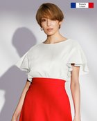 【ドゥクラッセ/DoCLASSE】の21番フレンチリネン・ラッフル袖ブラウス 人気、トレンドファッション・服の通販 founy(ファニー) ファッション Fashion レディースファッション Fashion for Women トップス・カットソー Cut & Sew Tops シャツ・ブラウス・オフィスカジュアル Elegant Blouses & Button-Ups thumbnail ホワイト|ID: prp329100004683516 ipo3291000000033823262