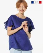 【ドゥクラッセ/DoCLASSE】の21番フレンチリネン・ラッフル袖ブラウス 人気、トレンドファッション・服の通販 founy(ファニー) ファッション Fashion レディースファッション Fashion for Women トップス・カットソー Cut & Sew Tops シャツ・ブラウス・オフィスカジュアル Elegant Blouses & Button-Ups thumbnail ロイヤルブルー|ID: prp329100004683516 ipo3291000000033823264
