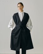 【ドゥクラッセ/DoCLASSE】のヴァージンウール混・ツイルジレコート ブラック|ID:prp329100004686766