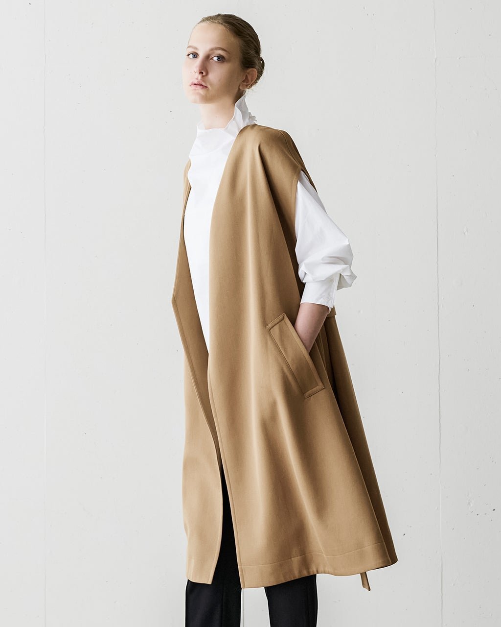 【ドゥクラッセ/DoCLASSE】のヴァージンウール混・ツイルジレコート インテリア・キッズ・メンズ・レディースファッション・服の通販 founy(ファニー) ファッション Fashion レディースファッション Fashion for Women アウター Coat / Outerwear Collection コート・ロングコート・ピーコート Long Coats, Peacoats & More 新作・新入荷 New Arrivals / New In ドレープ Drape, Draping Fabric ミックス Mix, Mixed Style ベージュ|ID: prp329100004686766 ipo3291000000036066513