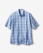 【ドゥクラッセ/DoCLASSE / MEN】のリネンシアサッカー半袖 サックス|ID: prp329100004688309 ipo3291000000033856376