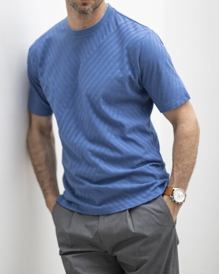 【ドゥクラッセ/DoCLASSE / MEN】のバイアスリンクス編T インテリア・キッズ・メンズ・レディースファッション・服の通販 founy(ファニー) https://founy.com/ ファッション Fashion メンズファッション Fashion for Men トップス・カットソー Cut & Sew Tops メンズシャツ Shirts ポロシャツ / きれいめカジュアルスタイル Polo Shirts カットソー Cut and Sewn Top ストライプ Stripe, Striped Pattern バイアス Bias, Diagonal Cut メンズ Men's, Menswear エレガント 上品 Elegant 夏 Summer |ID: prp329100004691849 ipo3291000000033880414