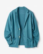 【ドゥクラッセ/DoCLASSE / MEN】のリネン・ニットテーラージャケット ブルー|ID: prp329100004695658 ipo3291000000033908332