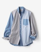 【ドゥクラッセ/DoCLASSE / MEN】のライトオックスシャツ長袖 クレイジーパターン ブルー・パターン|ID: prp329100004695660 ipo3291000000033908339