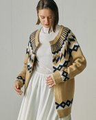 【ドゥクラッセ/DoCLASSE】のピュアウール・ノルディックカーディガン ベージュ|ID: prp329100004697138 ipo3291000000036273944