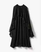 【ドゥクラッセ/DoCLASSE】のトリアセジョーゼット・フリルドレスブラウス ブラック|ID:prp329100004697140