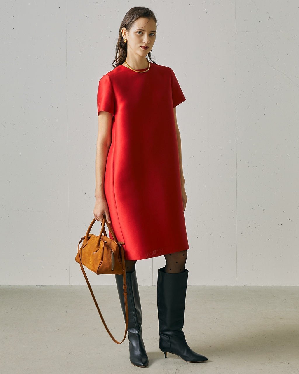 【ドゥクラッセ/DoCLASSE】のオクタダブルクロス・ミニドレス 人気、トレンドファッション・服の通販 founy(ファニー) 　ファッション　Fashion　レディースファッション　Fashion for Women　ワンピース　Dresses　フォーマル・パーティードレス・結婚式用ドレス　Elegant & Casual Dresses　新作・新入荷　New Arrivals / New In　シンプル　Simple, Minimal　デコルテ　Décolleté, Neckline　ラウンド　Round, Round Neck　 other-1|ID: prp329100004697142 ipo3291000000034943077