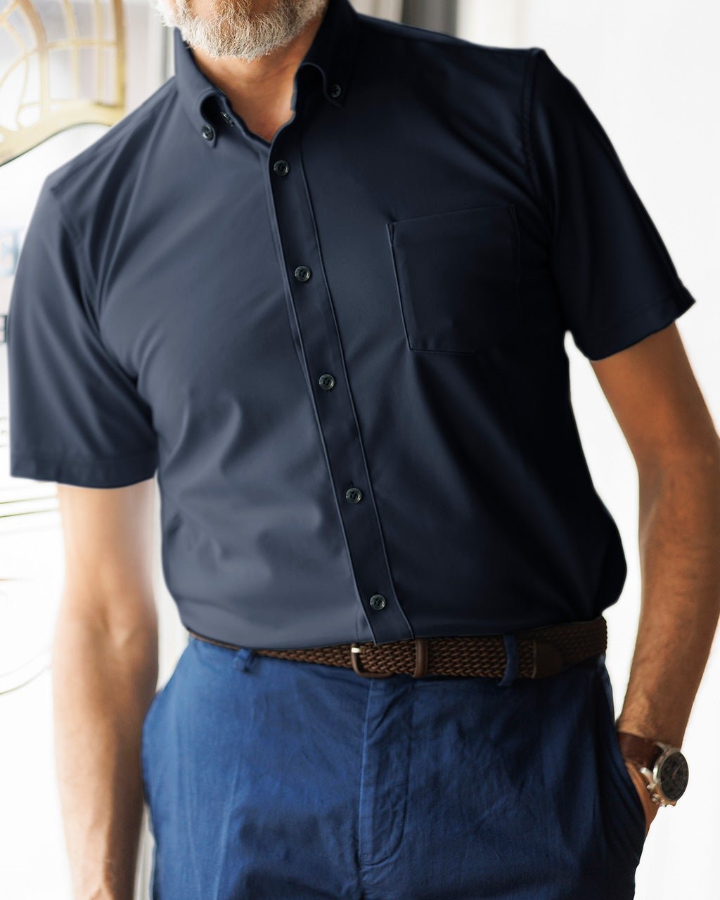 【ドゥクラッセ/DoCLASSE / MEN】のアイスジャージシャツ インテリア・キッズ・メンズ・レディースファッション・服の通販 founy(ファニー) 　ファッション　Fashion　メンズファッション　Fashion for Men　ストレッチ　Stretch, Stretchy Fabric　パフォーマンス　Performance, Active Function　ポケット　Pocket, Pocket Detail　メンズ　Men's, Menswear　ヨーク　Yoke, Yoke Design　ネイビー|ID: prp329100004697144 ipo3291000000033919492