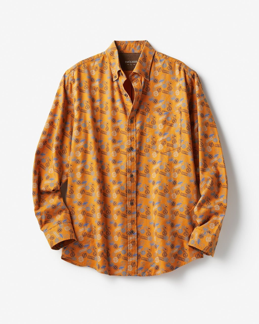 【ドゥクラッセ/DoCLASSE / MEN】の両面起毛 上品フランネルシャツ長袖 インテリア・キッズ・メンズ・レディースファッション・服の通販 founy(ファニー) 　ファッション　Fashion　メンズファッション　Fashion for Men　なめらか　Smooth, Silky Texture　フィット　Fit, Slim Fit　メンズ　Men's, Menswear　ヨーク　Yoke, Yoke Design　エレガント 上品　Elegant　人気　Popular, Best Seller　長袖　Long Sleeve, Full Sleeve　イエローパターン|ID: prp329100004707118 ipo3291000000033996731