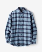 【ドゥクラッセ/DoCLASSE / MEN】の両面起毛 上品フランネルシャツ長袖 ネイビー×ブルー|ID: prp329100004707118 ipo3291000000033996743