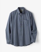 【ドゥクラッセ/DoCLASSE / MEN】の両面起毛 上品フランネルシャツ長袖 ネイビー×グレー|ID: prp329100004707118 ipo3291000000033996744