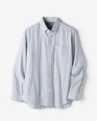 【ドゥクラッセ/DoCLASSE / MEN】の両面起毛 上品フランネルシャツ長袖 ネイビーストライプ|ID: prp329100004707118 ipo3291000000033996745