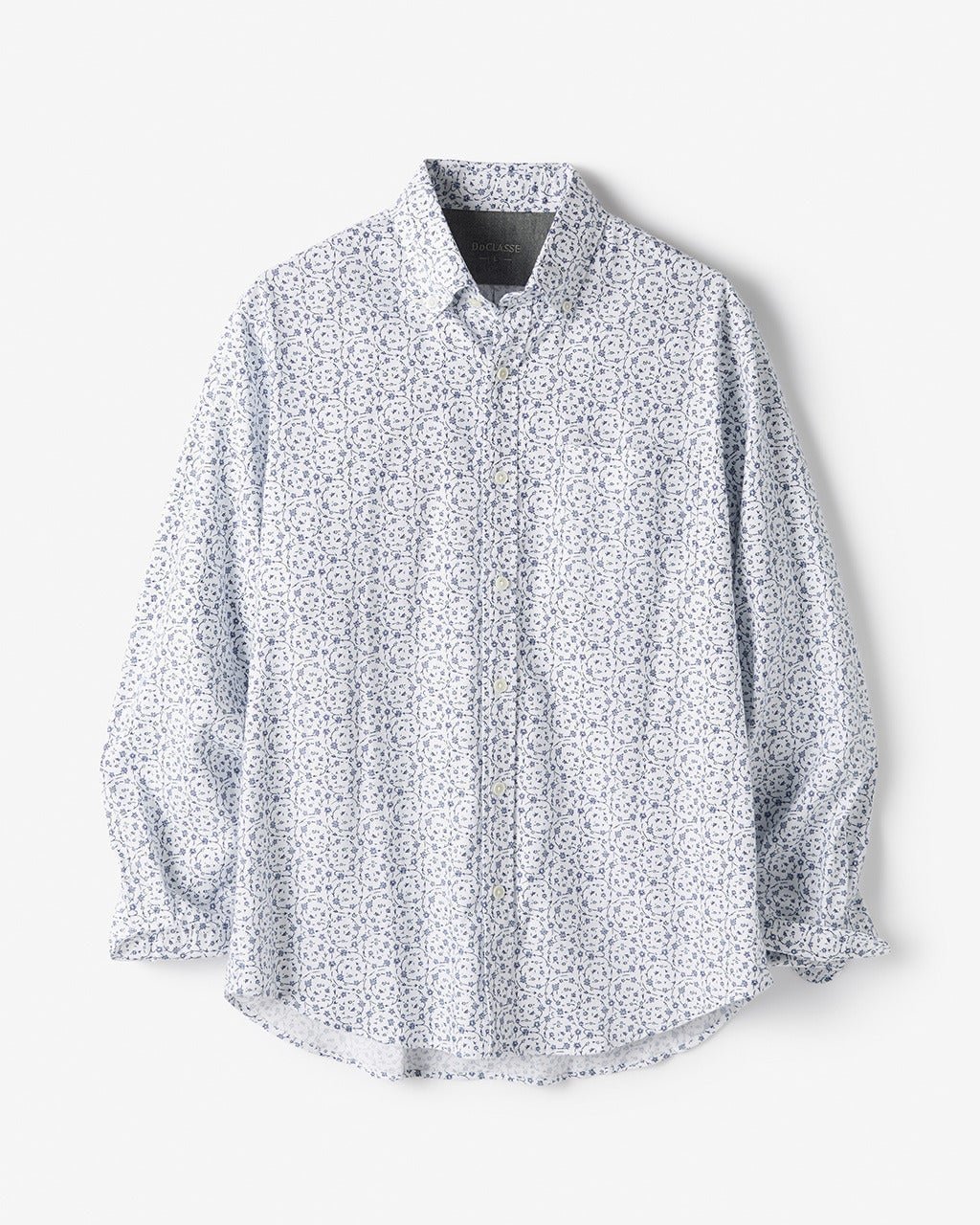【ドゥクラッセ/DoCLASSE / MEN】の両面起毛 上品フランネルシャツ長袖 インテリア・キッズ・メンズ・レディースファッション・服の通販 founy(ファニー) 　ファッション　Fashion　メンズファッション　Fashion for Men　なめらか　Smooth, Silky Texture　フィット　Fit, Slim Fit　メンズ　Men's, Menswear　ヨーク　Yoke, Yoke Design　エレガント 上品　Elegant　人気　Popular, Best Seller　長袖　Long Sleeve, Full Sleeve　フラワー|ID: prp329100004707118 ipo3291000000033996752