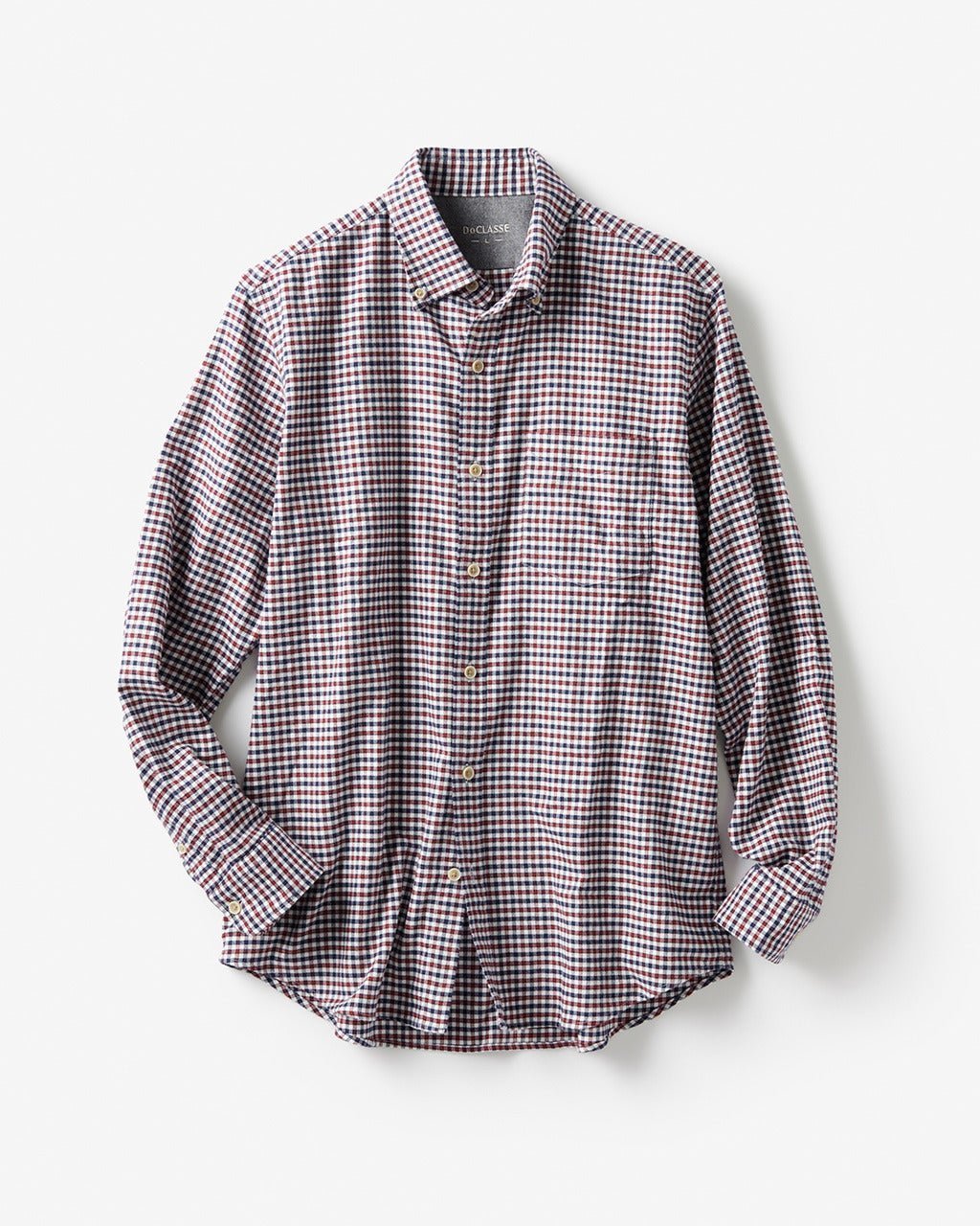 【ドゥクラッセ/DoCLASSE / MEN】の両面起毛 上品フランネルシャツ長袖 インテリア・キッズ・メンズ・レディースファッション・服の通販 founy(ファニー) 　ファッション　Fashion　メンズファッション　Fashion for Men　なめらか　Smooth, Silky Texture　フィット　Fit, Slim Fit　メンズ　Men's, Menswear　ヨーク　Yoke, Yoke Design　エレガント 上品　Elegant　人気　Popular, Best Seller　長袖　Long Sleeve, Full Sleeve　ダスティーブルー|ID: prp329100004707118 ipo3291000000033996755