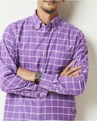 【ドゥクラッセ/DoCLASSE / MEN】の両面起毛 上品フランネルシャツ長袖 パープルチェック|ID: prp329100004707118 ipo3291000000035894710