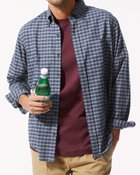 【ドゥクラッセ/DoCLASSE / MEN】の両面起毛 上品フランネルシャツ長袖 ネイビー&times;グレー|ID: prp329100004707118 ipo3291000000035894713