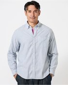 【ドゥクラッセ/DoCLASSE / MEN】の両面起毛 上品フランネルシャツ長袖 ネイビーストライプ|ID: prp329100004707118 ipo3291000000035894716