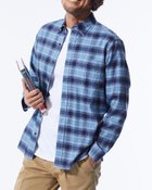 【ドゥクラッセ/DoCLASSE / MEN】の両面起毛 上品フランネルシャツ長袖 ネイビー&times;ブルー|ID: prp329100004707118 ipo3291000000035894732