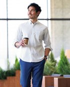 【ドゥクラッセ/DoCLASSE / MEN】の先染ピュアファインオックスシャツ長袖 ミストグリーン|ID: prp329100004707119 ipo3291000000033996777