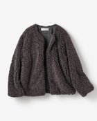 【ドゥクラッセ/DoCLASSE】のプードルエコファー・ショートコート 人気、トレンドファッション・服の通販 founy(ファニー) ファッション Fashion レディースファッション Fashion for Women アウター Coat / Outerwear Collection コート・ロングコート・ピーコート Long Coats, Peacoats & More レディースジャケット・軽アウター Jackets 新作・新入荷 New Arrivals / New In エアリー Airy Texture シンプル Simple, Minimal ジャケット Jacket, Outerwear モコモコ Fuzzy, Fluffy ループ Loop, Loop Knit 冬 Winter / This Winter thumbnail ダークグレー|ID: prp329100004708435 ipo3291000000034007027