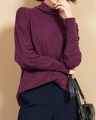 【ドゥクラッセ/DoCLASSE】のなめらかヤーン・ハイネック配色ニット ボルドー|ID: prp329100004716993 ipo3291000000034080825