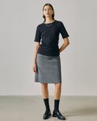 【ドゥクラッセ/DoCLASSE】のグレンチェックウール・ミディアムスカート グレー|ID: prp329100004717002 ipo3291000000034080854