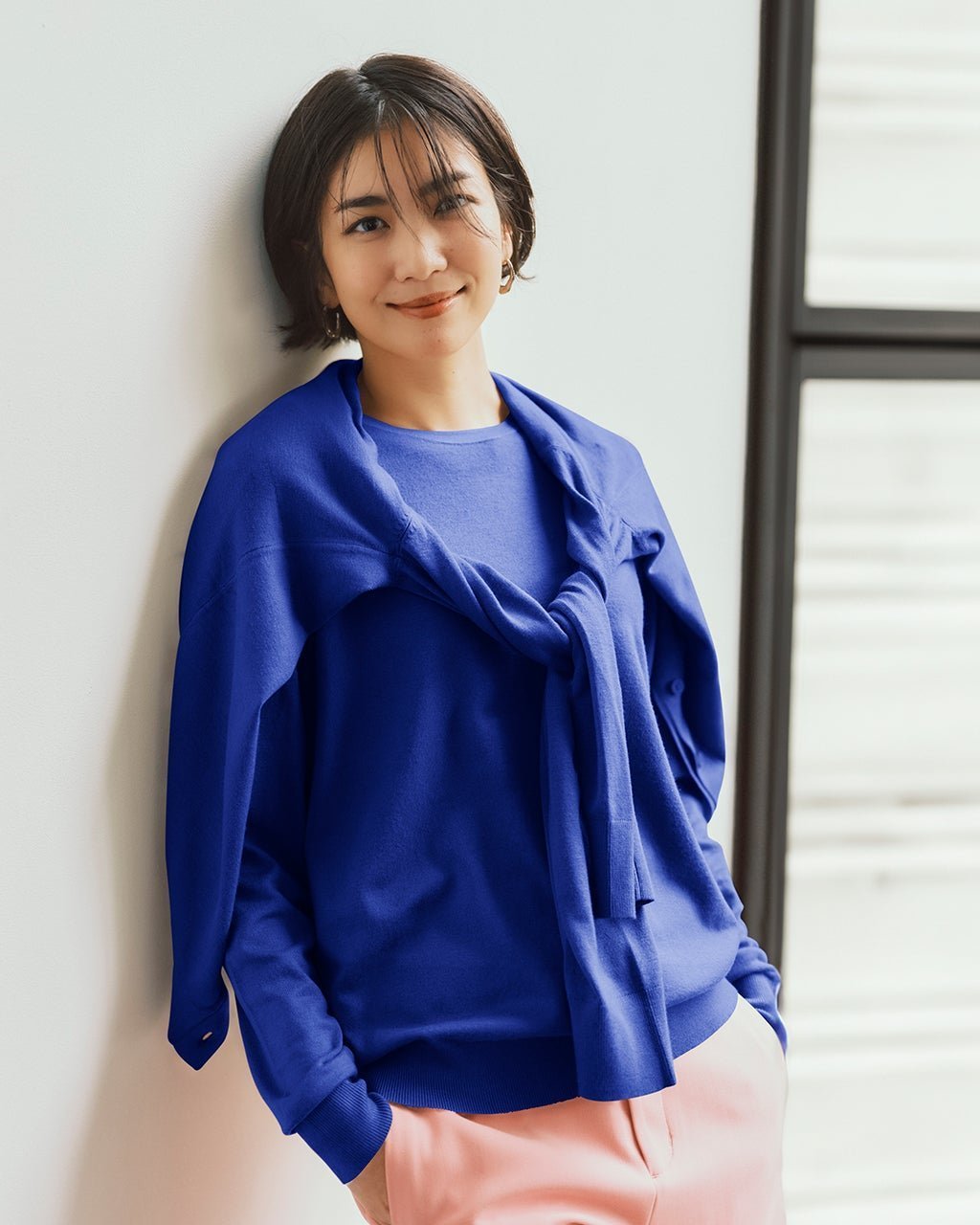 【ドゥクラッセ/DoCLASSE】のシルクフィール・配色アンサンブル インテリア・キッズ・メンズ・レディースファッション・服の通販 founy(ファニー) 　ファッション　Fashion　レディースファッション　Fashion for Women　トップス・カットソー　Cut & Sew Tops　ニット　Knit Tops & Sweaters　アンサンブルニット　Knit Ensembles & Twin Sets　新作・新入荷　New Arrivals / New In　なめらか　Smooth, Silky Texture　アンサンブル　Ensemble Set　セーター　Sweater, Knitwear　ブルー|ID: prp329100004717010 ipo3291000000034080889