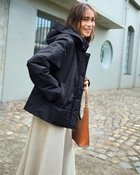 【ドゥクラッセ/DoCLASSE】のマジカルサーモ・立体フードショートコート ネイビー|ID: prp329100004717011 ipo3291000000034788668