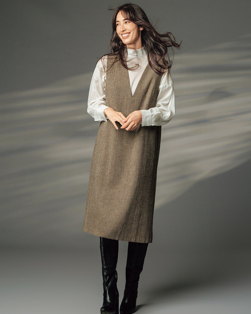 【ドゥクラッセ/DoCLASSE】のラメツイード・ジャンパースカート 人気、トレンドファッション・服の通販 founy(ファニー) 　ファッション　Fashion　レディースファッション　Fashion for Women　スカート　Skirts　インナー　Innerwear　ツイード　Twill, Twill Weave　ロング　Long, Long-Length　 other-1|ID: prp329100004717014 ipo3291000000034474775