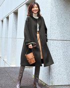 【ドゥクラッセ/DoCLASSE】のウールライクニードル・ロングコート チャコール|ID:prp329100004717019