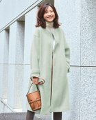 【ドゥクラッセ/DoCLASSE】のウールライクニードル・ロングコート ブルーグリーン|ID:prp329100004717019