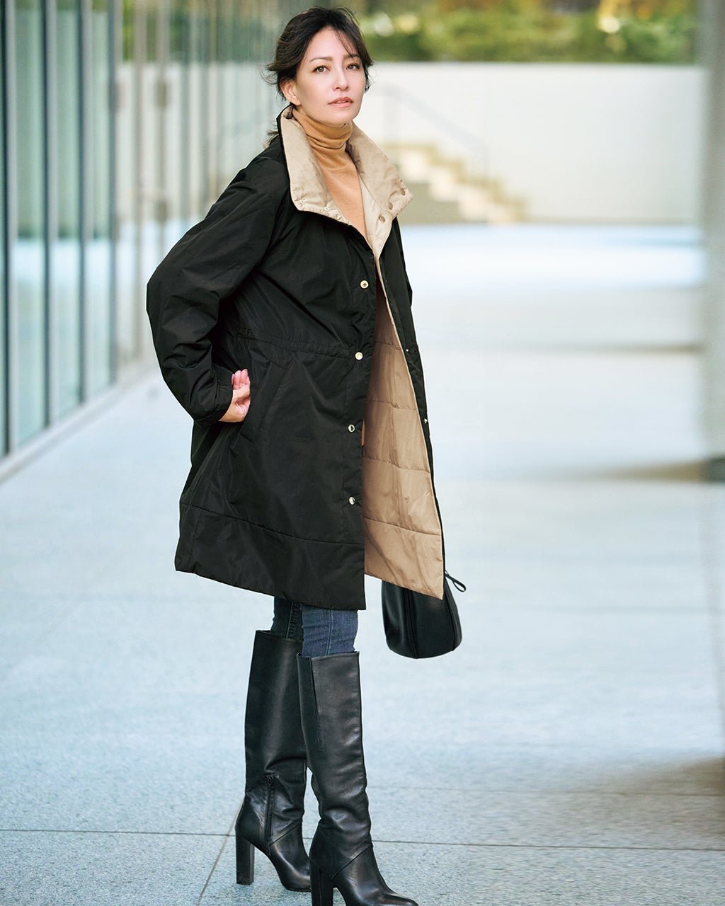 【ドゥクラッセ/DoCLASSE】のマジカルサーモ・リバーシブルタフタコート インテリア・キッズ・メンズ・レディースファッション・服の通販 founy(ファニー) ファッション Fashion レディースファッション Fashion for Women アウター Coat / Outerwear Collection コート・ロングコート・ピーコート Long Coats, Peacoats & More キルティング Quilted, Quilting 軽量 Lightweight, Ultra Light シンプル Simple, Minimal スタンド Stand Collar, Upright Stand スマート Smart, Elegant タフタ Taffeta, Structured Fabric ダウン Down, Puffer 人気 Popular, Best Seller エレガント 上品 Elegant ブラック|ID: prp329100004717022 ipo3291000000034080957