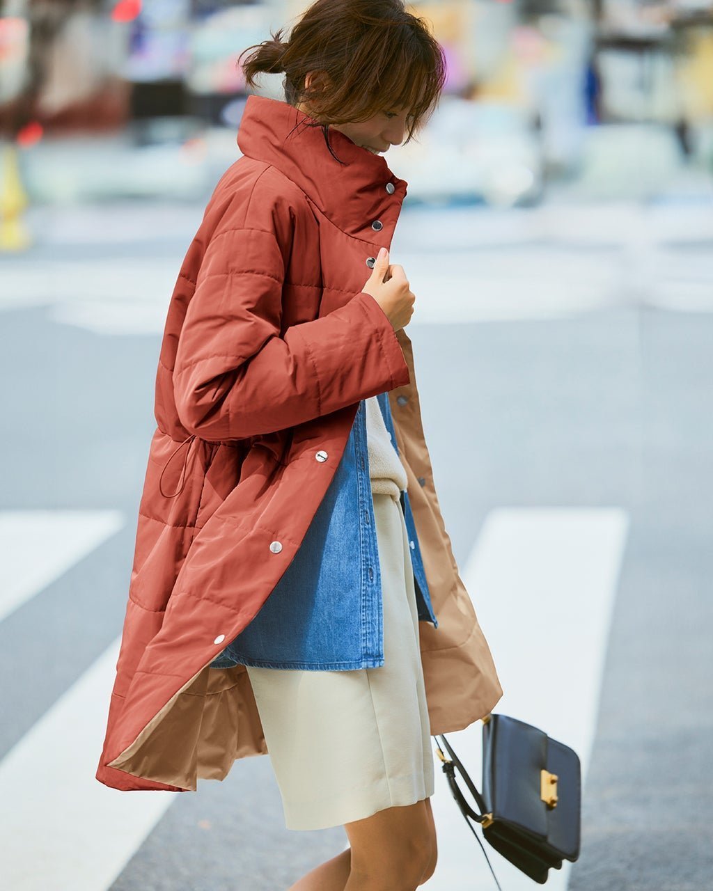 【ドゥクラッセ/DoCLASSE】のマジカルサーモ・リバーシブルタフタコート インテリア・キッズ・メンズ・レディースファッション・服の通販 founy(ファニー) ファッション Fashion レディースファッション Fashion for Women アウター Coat / Outerwear Collection コート・ロングコート・ピーコート Long Coats, Peacoats & More キルティング Quilted, Quilting 軽量 Lightweight, Ultra Light シンプル Simple, Minimal スタンド Stand Collar, Upright Stand スマート Smart, Elegant タフタ Taffeta, Structured Fabric ダウン Down, Puffer 人気 Popular, Best Seller エレガント 上品 Elegant ブリック|ID: prp329100004717022 ipo3291000000034080961