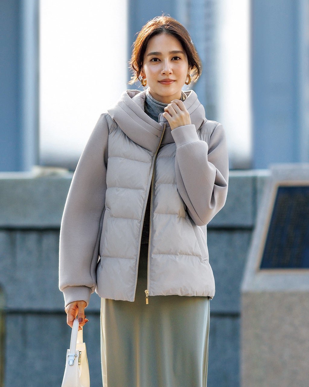 【ドゥクラッセ/DoCLASSE】の異素材エコダウン・フード風ジャケット 人気、トレンドファッション・服の通販 founy(ファニー) ファッション Fashion レディースファッション Fashion for Women アウター Coat / Outerwear Collection レディースジャケット・軽アウター Jackets コンビ Combo, Combination Style ジャケット Jacket, Outerwear スタンド Stand Collar, Upright Stand スマート Smart, Elegant タフタ Taffeta, Structured Fabric ダウン Down, Puffer other-1|ID: prp329100004717024 ipo3291000000034474780