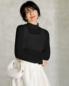 【ドゥクラッセ/DoCLASSE】のスキンタッチウール・ハイネック ブラック|ID: prp329100004717028 ipo3291000000034081011