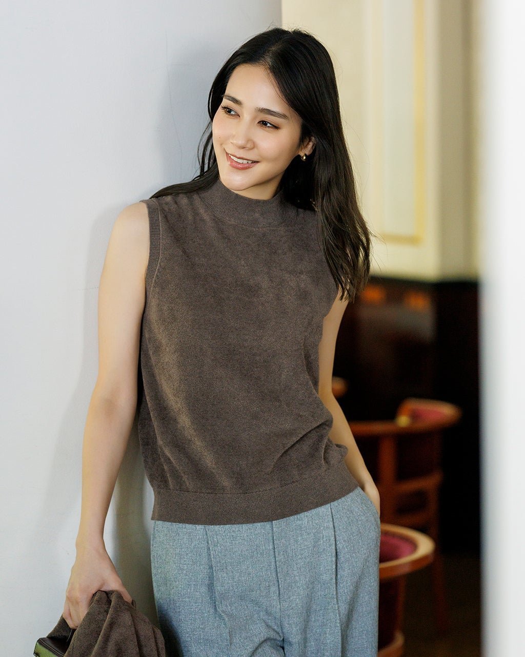 【ドゥクラッセ/DoCLASSE】のモールニット・ハイネックトップス 人気、トレンドファッション・服の通販 founy(ファニー) 　ファッション　Fashion　レディースファッション　Fashion for Women　トップス・カットソー　Cut & Sew Tops　ニット　Knit Tops & Sweaters　新作・新入荷　New Arrivals / New In　アンサンブル　Ensemble Set　カーディガン　Cardigan, Knitwear　コンパクト　Compact, Small Size　セーター　Sweater, Knitwear　バランス　Balance, Style Balance　 other-1|ID: prp329100004717039 ipo3291000000034081068