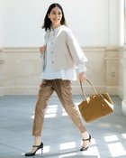 【ドゥクラッセ/DoCLASSE】のエコレザー・ギャザータックパンツ 人気、トレンドファッション・服の通販 founy(ファニー) ファッション Fashion レディースファッション Fashion for Women パンツ Pants & Trousers 新作・新入荷 New Arrivals / New In おすすめ Recommended / Our Picks モダン Modern, Contemporary リアル Real, Realistic thumbnail グレーベージュ|ID: prp329100004717042 ipo3291000000034081086