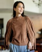 【ドゥクラッセ/DoCLASSE】のモールニット・Vネックカーディガン キャメル|ID:prp329100004717046